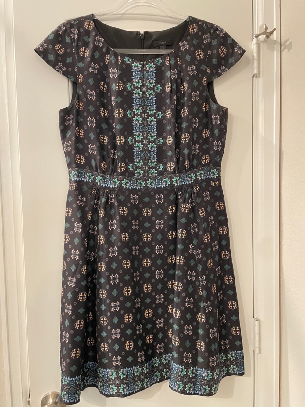 Like New J. Crew Silk Floral Print Dress